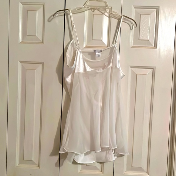 Vintage Seductive Wear by Cinema Exoile White Shear Satin Teddy. Size large. - Picture 7 of 10